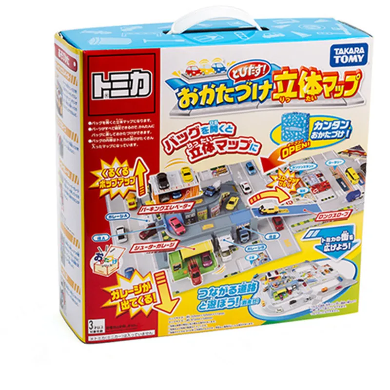 

Tomy TOMICA Music Stereo Hand Parking Lot Handbag Lively Small Town 3D Map Sound Toy