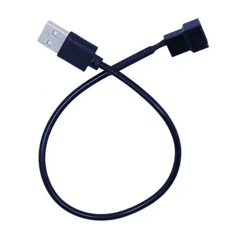 

3pin/4pin Fan To USB Adapter Cables 3/4Pin Computer PC Fan Power Cable Connector Adapter 5V 30cm Connect New