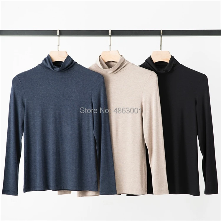 

New Long Sleeve Bottoming Shirt Women Solid Color High-Neck Slim Bottoming Famale Shirt Cashmere Protein Fiber Girlfriends Shirt