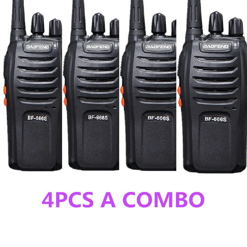 

4PCS 100% Original Baofeng bf-666s Walkie Talkie Portable Radio Hotel Communicator Transceiver Cb Radio 666S 2-way Radio