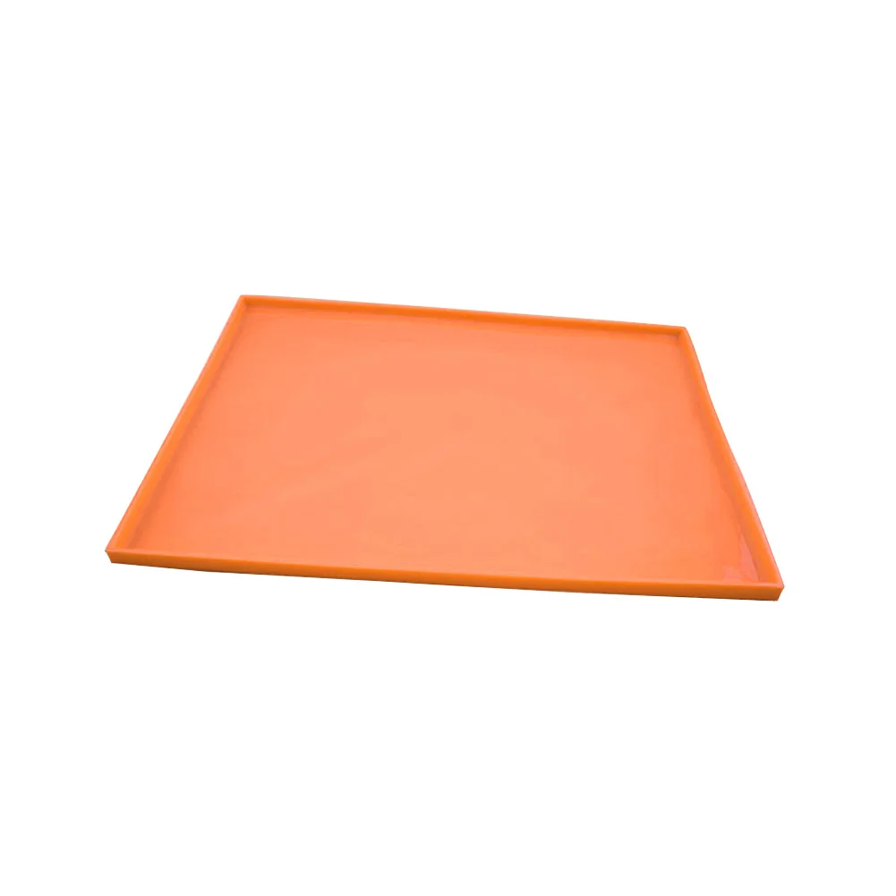 Orange Кормление Spillproof поднос для еды Нескользящие Коврики для собак и кошек силиконовые - Цвет: Orange