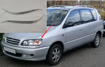 

Head lights eyebrow 2PCS ABS Chrome Exterior Front Head Light Eyebrow Cover Trim For Toyota Picnic Ipsum 1995-2001