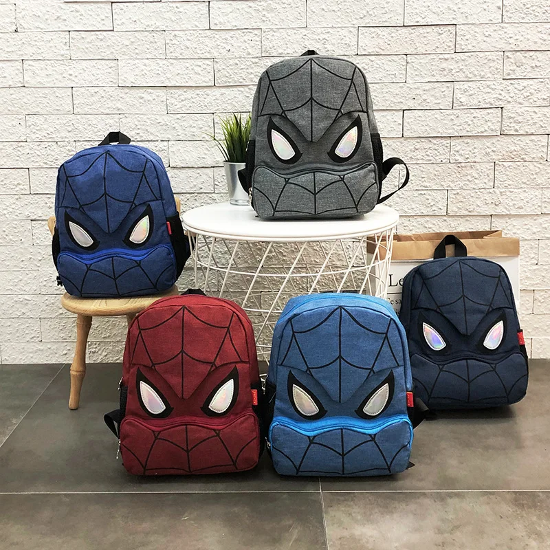 

3D backpack Spider man Cartoon School Bags Girl Boys 2020 New Waterproof Toddler Kindergarten Schoolbag