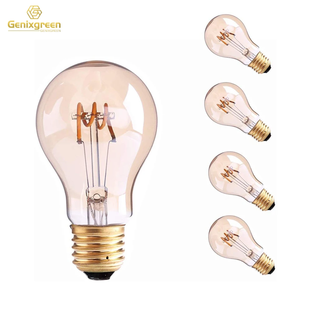 1/6x E27 Screw ES Dimmable Filament Edison Bulbs Vintage Indoor Decor Light Lamp 