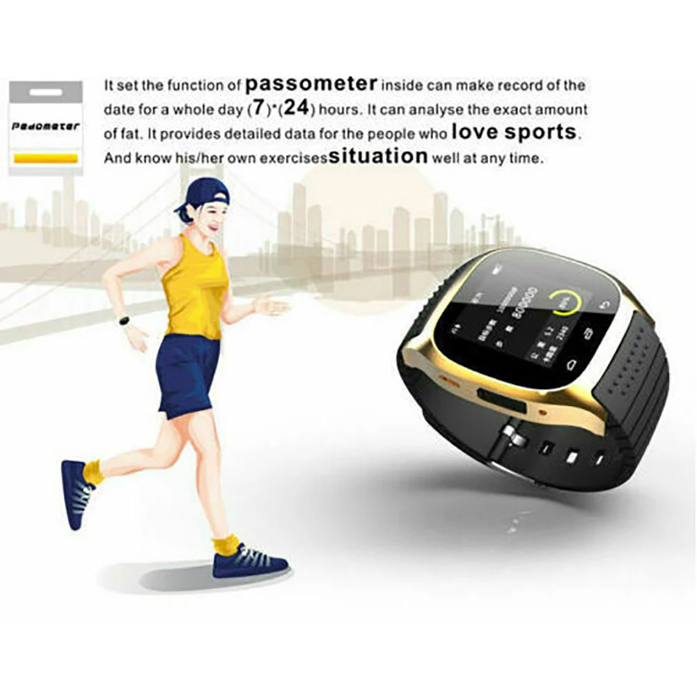 Горячая M26 монитор сна с Bluetooth Вызов сообщение напоминание Смарт часы для Android iOS