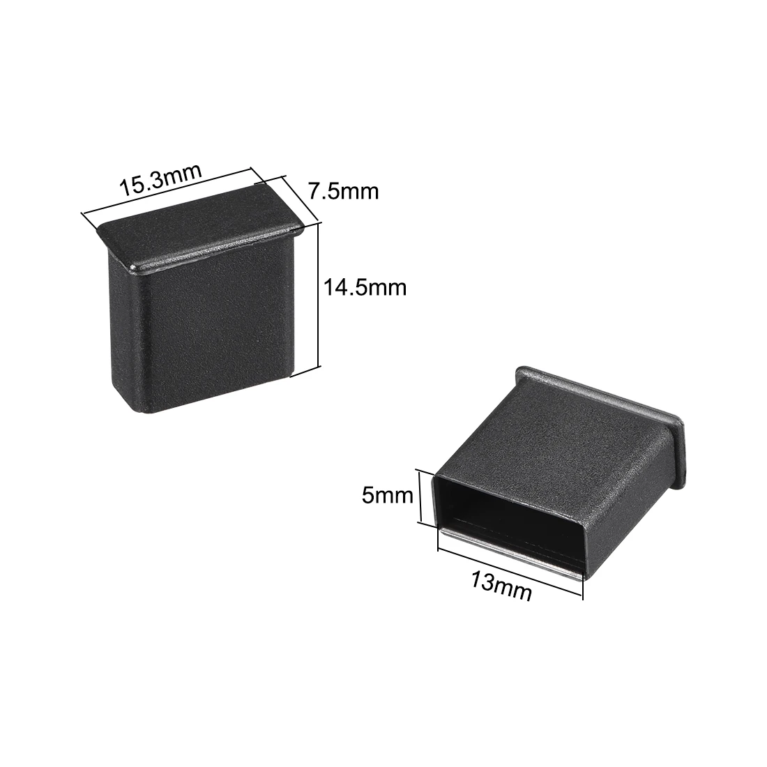 Uxcell 20pcs 실리콘 USB 캡 포트 커버 안티 먼지 보호기 USB 2.0 남성 포트에 대 한 13mm x 5mm 플라스틱 먼지 플러그 블랙