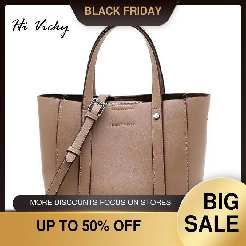 

100% Genuine Leather Bag Female For Women 2020 Winter Hi Vicky Luxury Fashion Lady Bucket Bag Cowhide Leather Lady Messenger Bag