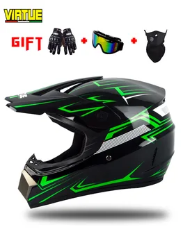 

VIRTUE + goggles + gloves motorcycle helmet off-road helmet men and women four seasons helmet locomotive full helmet