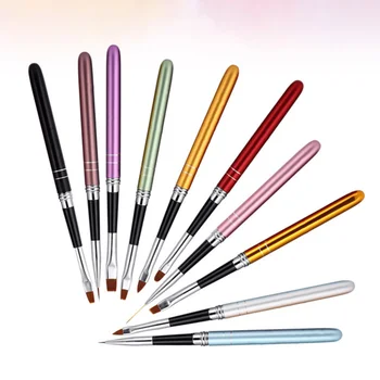 

10pcs Nail Art Brush Durable Multifunctional Practical Manicure Brush Nail Art Pen Nail Art Tools for Salon Home