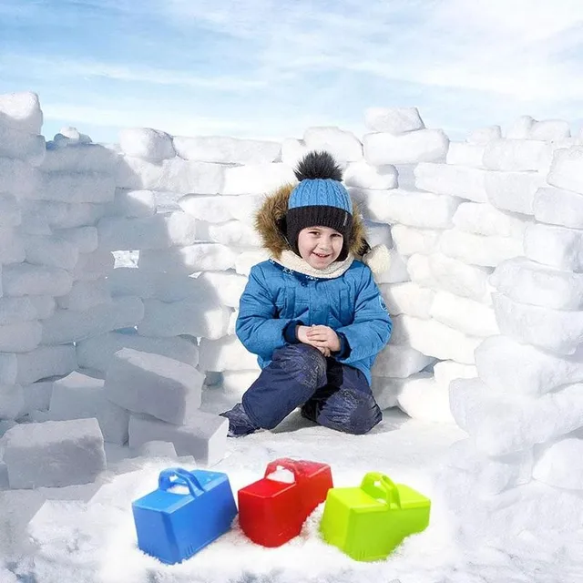 Winter Block Mold Funny Plastic Castle Foundation Brick Outdoor Winter Block Mould toys Mold Sand Kids Maker For Children Gifts 2