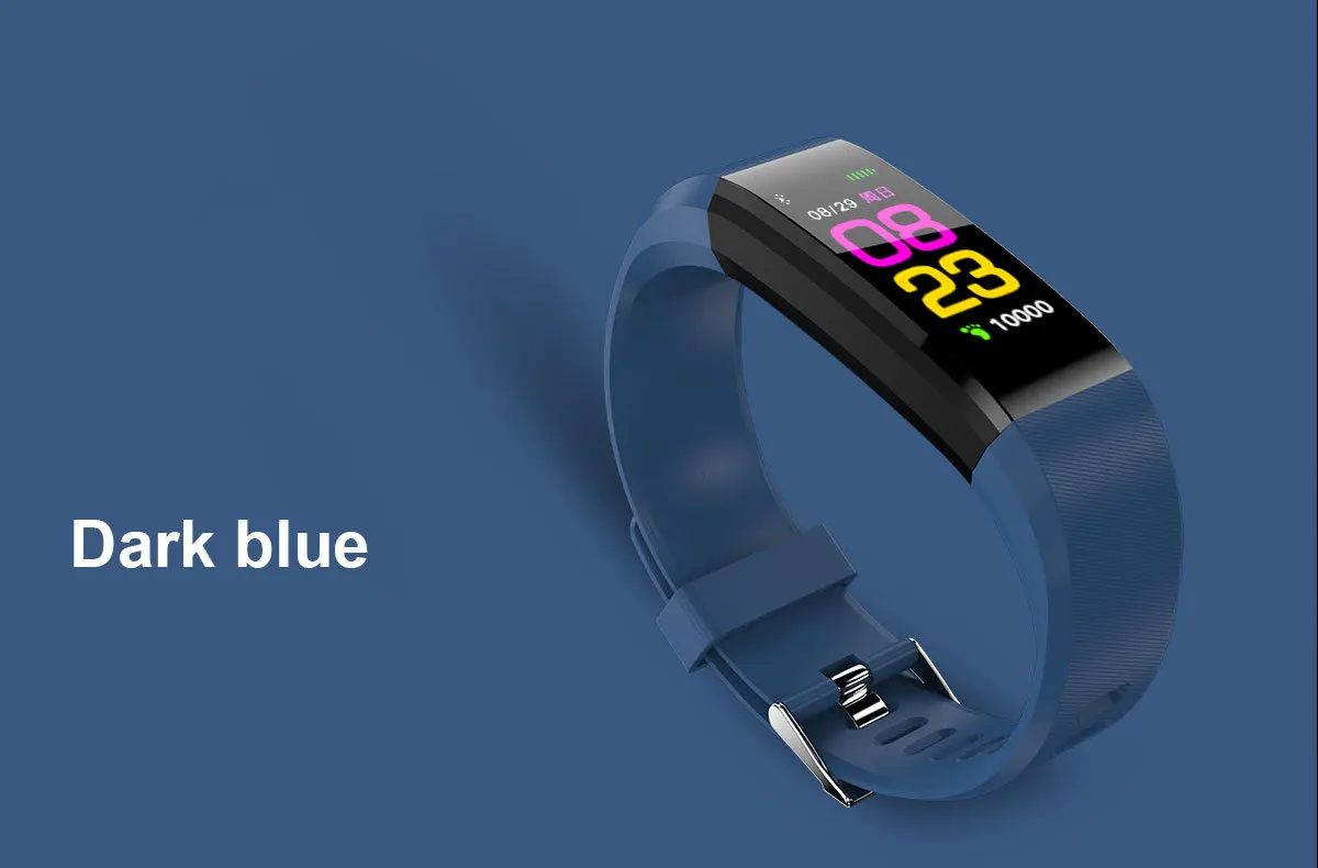 HSXDWD 115 Plus Smart Wristband Bluetooth-compatible Smart Watch Heart Rate Monitor Fitness Tracker Bracelet Waterproof 