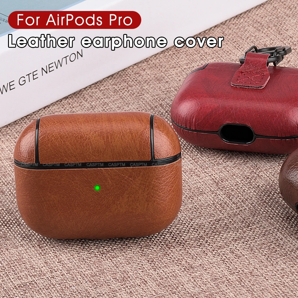 Наушники из искусственной кожи чехол для Apple AirPods Pro с крюком ударопрочный чехол для AirPods 3 зарядное устройство для наушников