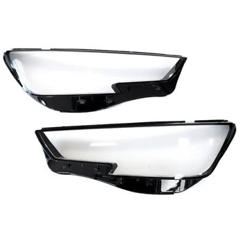 

2Pcs Car Clear Headlight Lens Cover Replacement Head Light Lamp Cover For-Au-di A4 B9 2015-2018