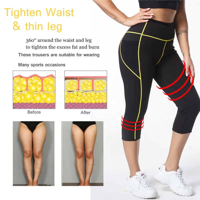 LAZAWG High Waist Trainer Neoprene Sauna Weight Loss Sweat Pants for Women Slimming Workout Hot Fat Burning Gym Fitness Leggings best shapewear