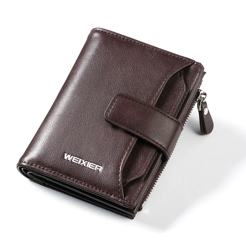 

Local Stock Mens Luxury Leather Soft Wallet Credit Card Holder Purse Black Brown With Zip