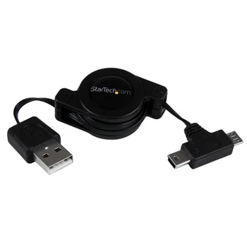 

StarTech.com Cable retractable Adapter 76cm USB A male to Mini USB B & Micro USB B male-combo