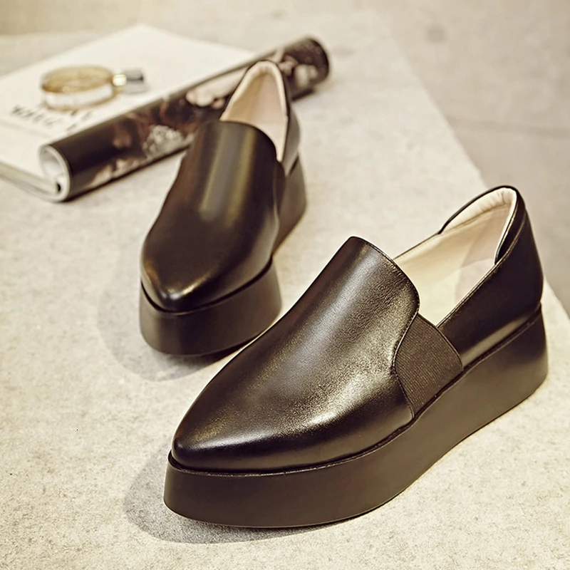 [DEAT] Sharp Toe Personality Causal Pu Leather Single Shoes High Heels Shoes Women New Spring Autumn Fashion Tide 10D887