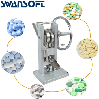 Best SWANSOFT Mini Hand Pill Press Machine 6 - 12mm Tablet Manual Punching Machine Tablet Press Sugar Slice Punch Make