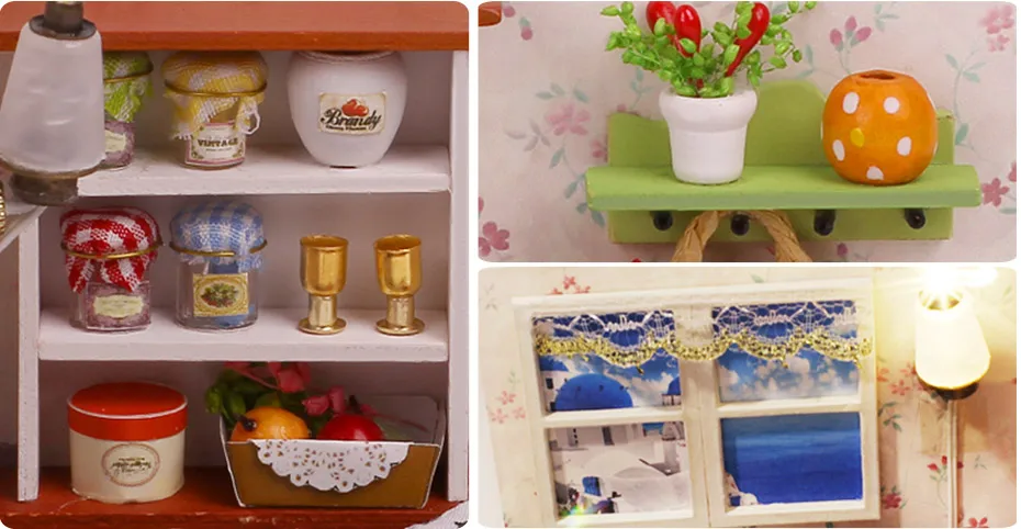 Кукольный дом мебель DIY миниатюрная 3D модель кукольные домики деревянные Miniaturas Boneca Casa кукольный домик игрушки для детей подарки на день рождения