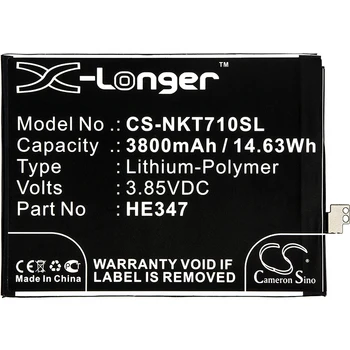 

Cameron Sino 3800mAh Battery For Nokia 7 Plus TA-1046 TA-1055,BPB2N00005B HE347