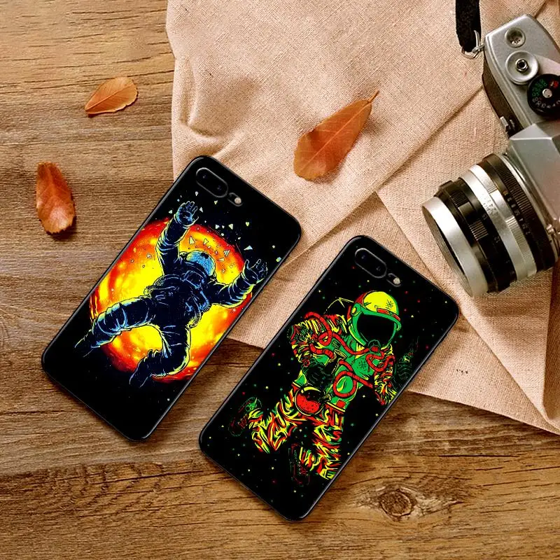 Мягкий чехол из ТПУ с изображением космонавта на Луне для Apple IPhone X XR XS MAX 5 5S 5C SE 6 S 7 8