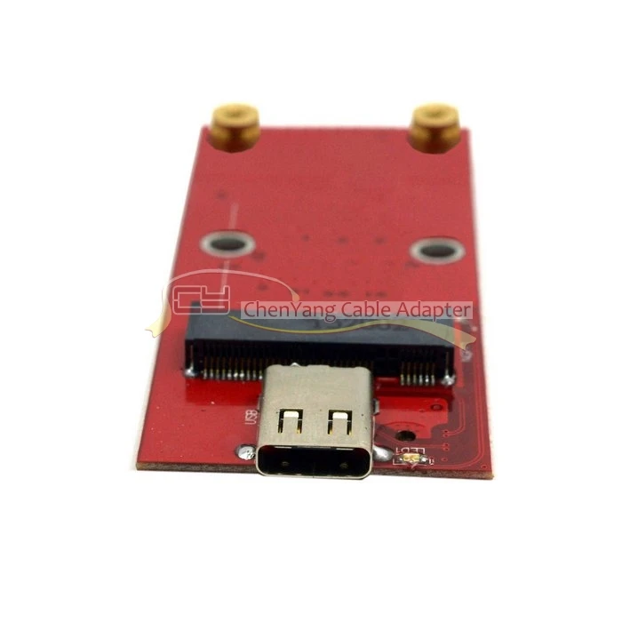 USB-C USB 3,1 type C до 50 мм mSATA PCI-E твердотельный диск SSD чехол Корпус золотого цвета