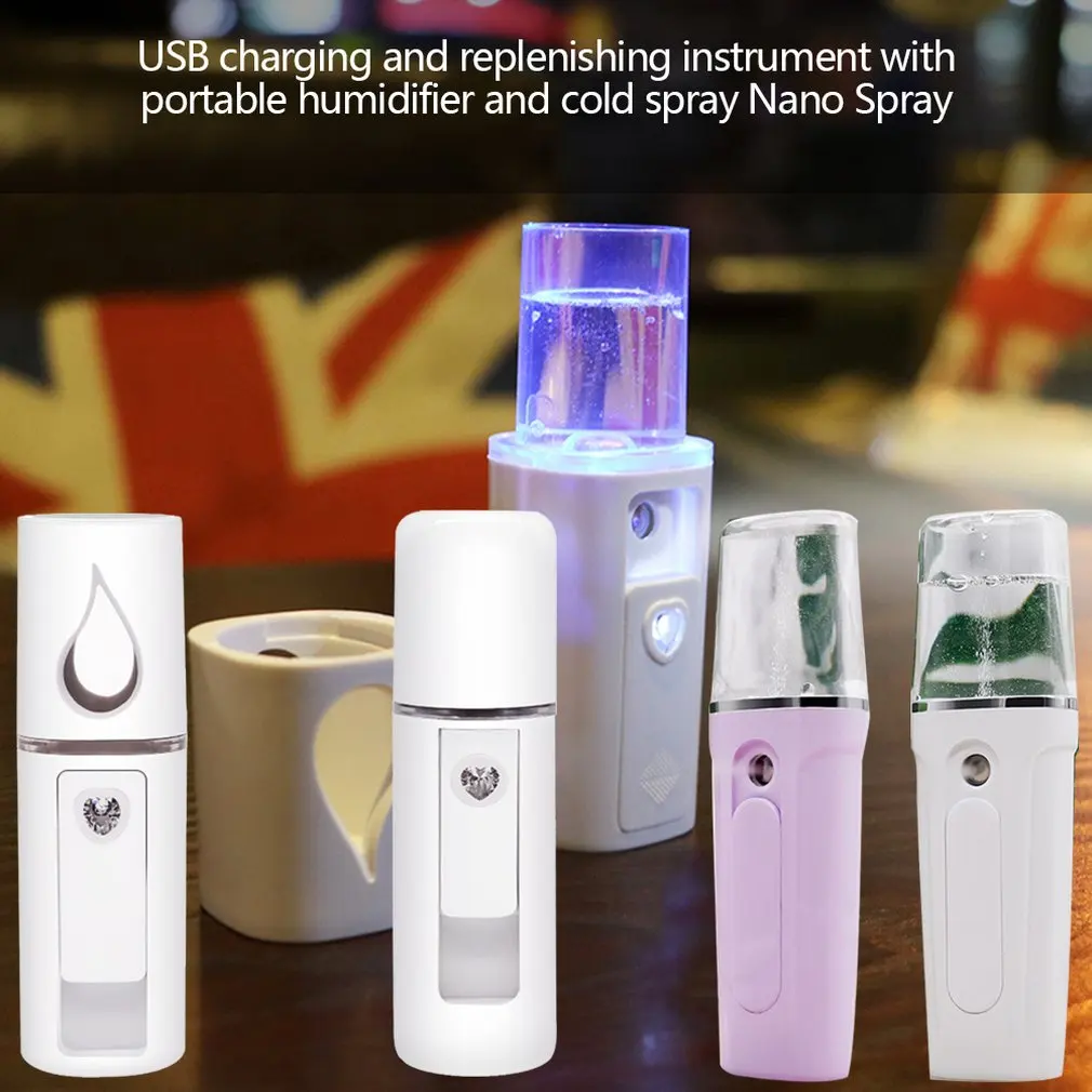 Handheld Humidifier USB Rechargable Handheld Water Meter Charging Mini Steamed Face Humidifier Portable Size 3