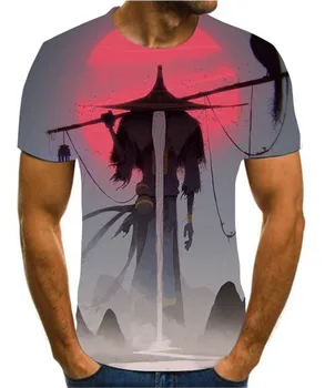 

2020 new personalized T-shirt summer fashion design short-sleeved cartoon warrior 3D T-shirt men's casual cool top S-6XL