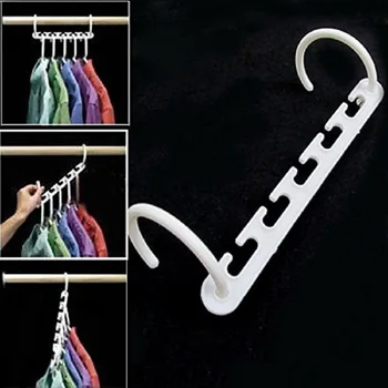 

Two Pcs/Sets Multifunctional Wardrobe Storage Magical Magic Hanger Rotated Folded Plastic Coat Rack Living Room Furniture