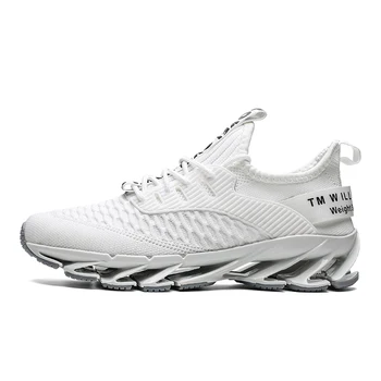 

New Fashion Men Casual Shoes Breathable Lightweight Antiskid Male Sneakers Comfortable Blade Cushioning Cool Leisure Men Shoes