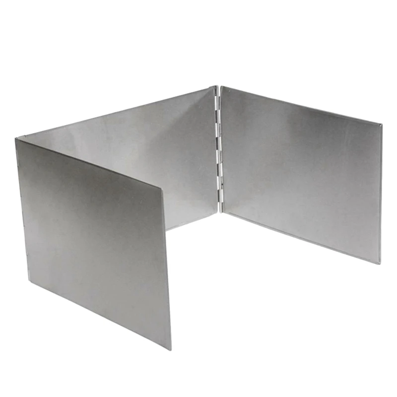 

Outdoor Camping Picnic BBQ Stove Stainless Steel Windshield Plate