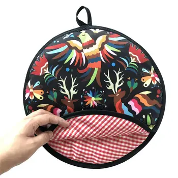 

12 Inch Tortilla Pancake Warmer Pouch Insulated Microwavable Fabric Bag Holder Keeps Warm For Over 2 Hour For Corn Flour Burrito