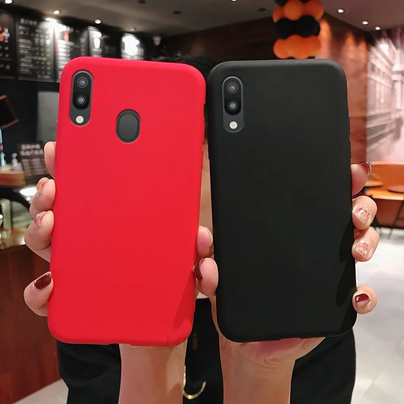 Solid Candy Color Silicone Soft Case On For Samsung Galaxy M10 M20 M30 M40 A10 A20 A30 A40 A50 A70 S7 S8 S9 S10 S20 Plus Cover