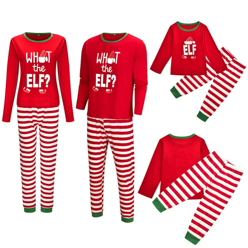 Рождественские пижамы; одежда для всей семьи; мама папа и дочь; одинаковые пижамы для мальчиков и девочек; комплекты с длинными рукавами - Цвет: as per picture color