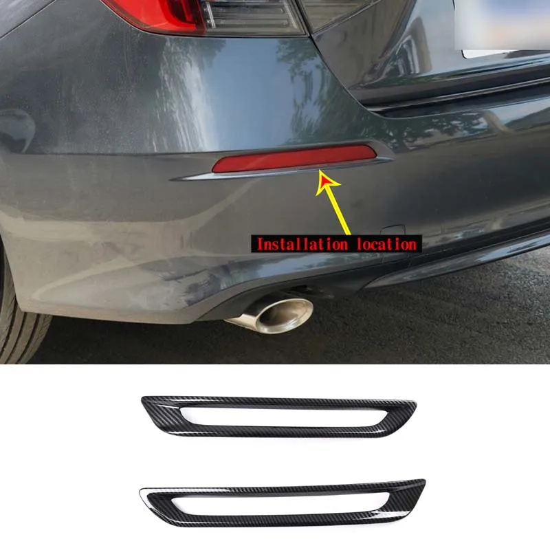

Для 2022 Honda Civic ABS углеродное волокно Автомобильная задняя противотуманная фара декоративная рамка наклейка крышка автомобильные Внешние де...