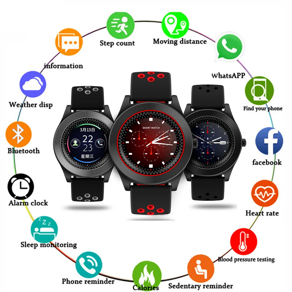 

Bluetooth Smart Watch Relogio Android SmartWatch Phone Call GSM Sim Remote Camera Information Display Sports Pedometer