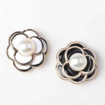 

10PCS 25mm New Fashion alloy Flower Enamel Camellia Floral Charms For Jewelry DIY Making Floral handmade hairpin Accessories