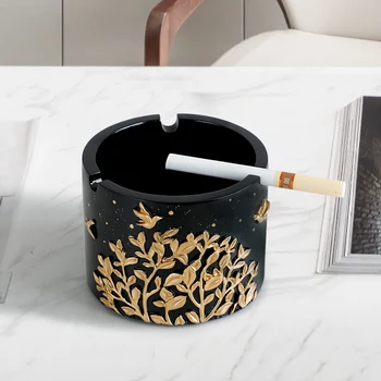 

Fashion Tree Pattern Ashtray Moden Resin Round Square Ashtray for home office hotel outdoor Gift Smokeless Ashtray Holder