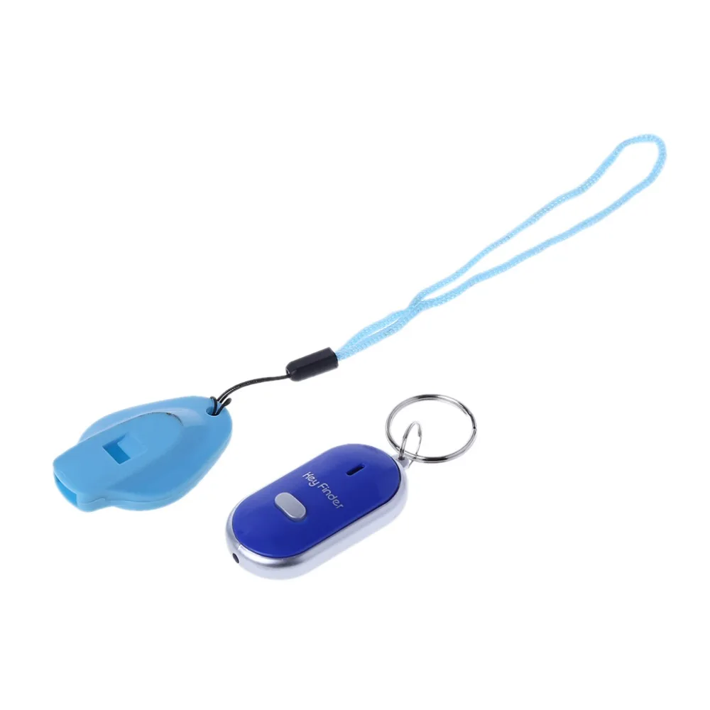 Anti-lost Whistle Sound Key Finder Wireless Smart Flashing Beeping Remote Keyring Locator with Keychain Alarm Reminder