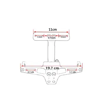 

Adjustable Motorcycle CNC License Number Plate Holder LED Light Mount Bracket