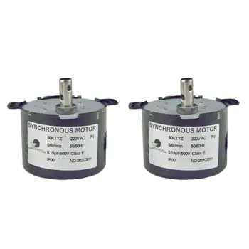 

CHACNS Geared Motor Synchronous 50KTYZ 110V 5-6RPM Synchronous Reduction Motor Reversible