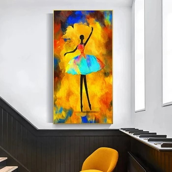 Ballet Girl Abstract Paintings Printed on Canvas 4