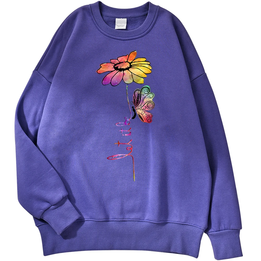 

Picture Of Butterfly Flowers Tracksuit Let It Be Individual Design Clothes Hoodies Harajuku Custom Comtable Sweatshirts Male