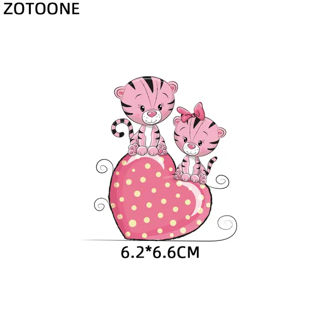 ZOTOONE Cute Cartoon Animal Patches Heat Transfer Iron on Patch for T-Shirt Children Gift DIY Clothes Stickers Heat Transfer G 1199