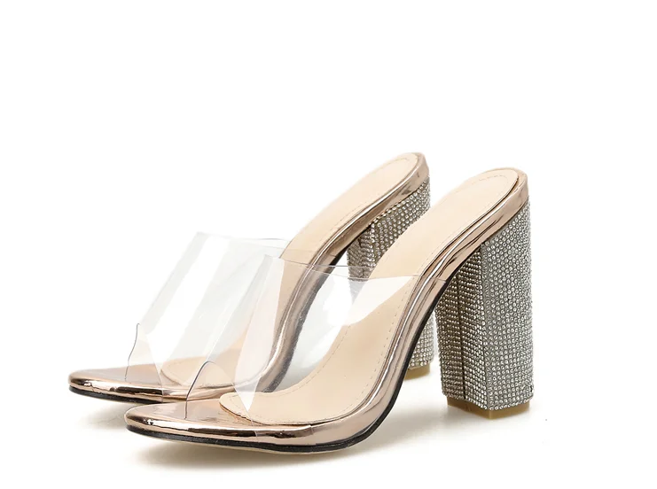 

Women Shoes Sandals Summer High Heel Shoes Crystal Heel Gladiator Luxury Shoes Women Designers Zapatos De Mujer E213