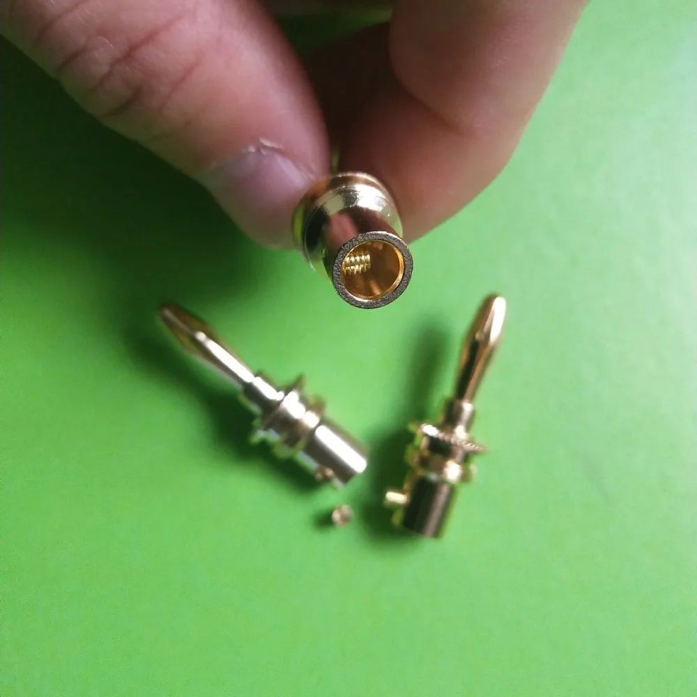MONSTER 24K Gold Plated Copper Zinc Alloy Banana Plug Connector Audio Power S (8)