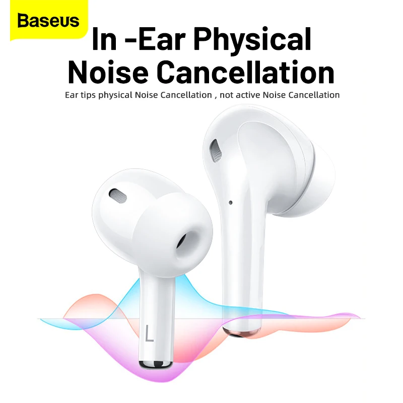 Baseus-auriculares inalámbricos W3 con TWS, cascos con Bluetooth 5,0, manos  libres para iPhone 14, Samsung y Xiaomi