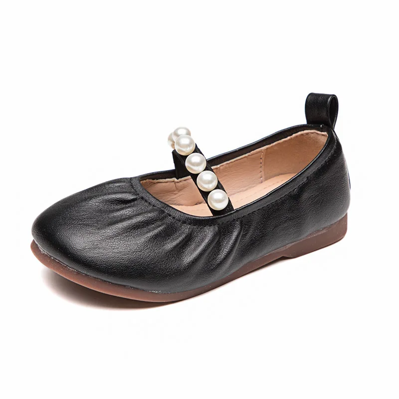children's sandals Kids Leather Shoes Girls Oxfords Leather Flats T-strap Children's Shoes Cut-outs Breathable Anti-slip British Vintage Style Bow slippers for boy