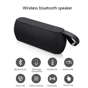 

Portable Bluetooth Speaker Wireless speaker Sound System Stereo Column Outdoor Speaker Support TF Card FM Aux Input