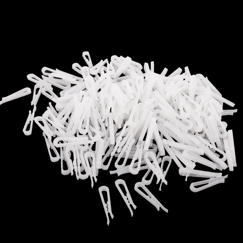 200 Pcs Plastic Alligator Clips Garment Clips with Teeth Clear Clothes Pins for Ties Socks Pants Shirts 